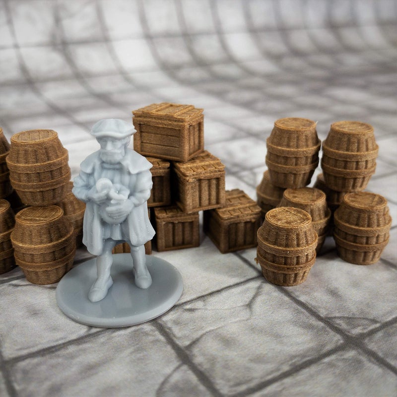 Extruded Gaming Storeroom Crates and Barrels - Image 3